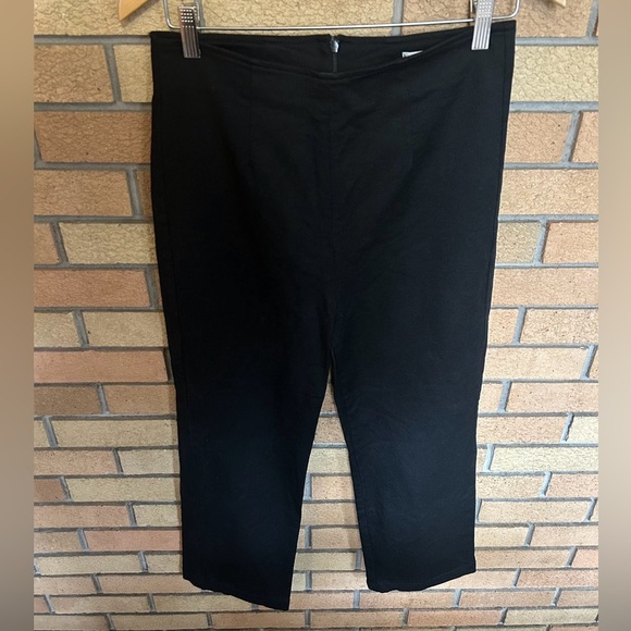 Reformation Sera Pants Black Back Zipper Form Fitting Straight Leg Size 10 - Picture 4 of 7